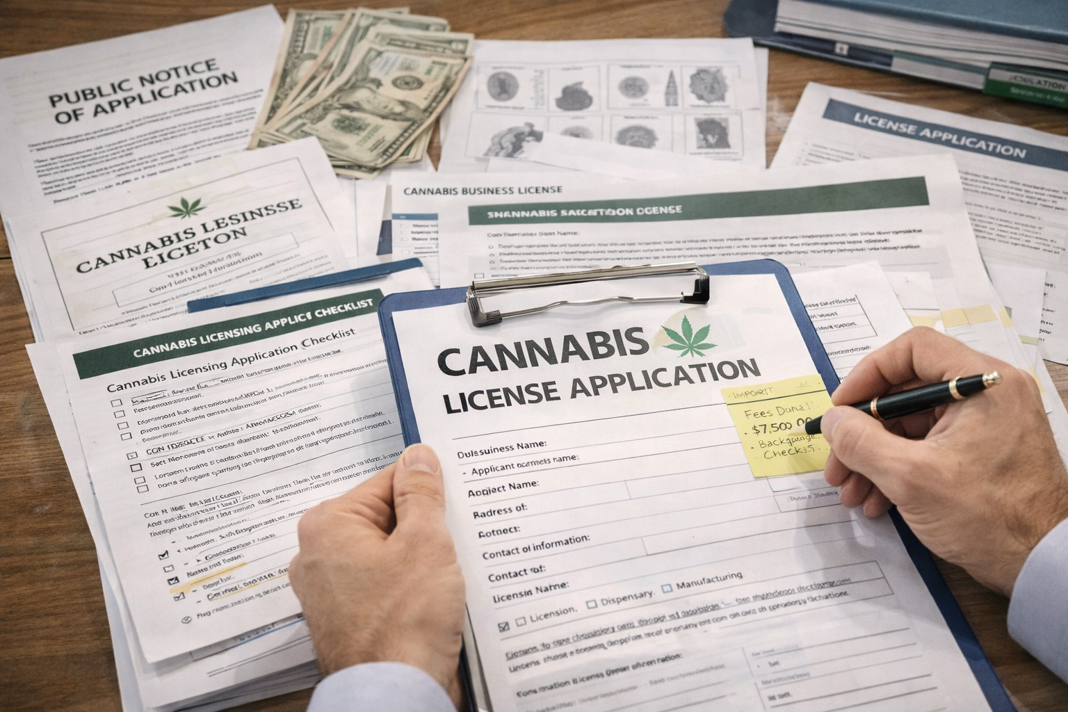 Cannabis licensing and application documents