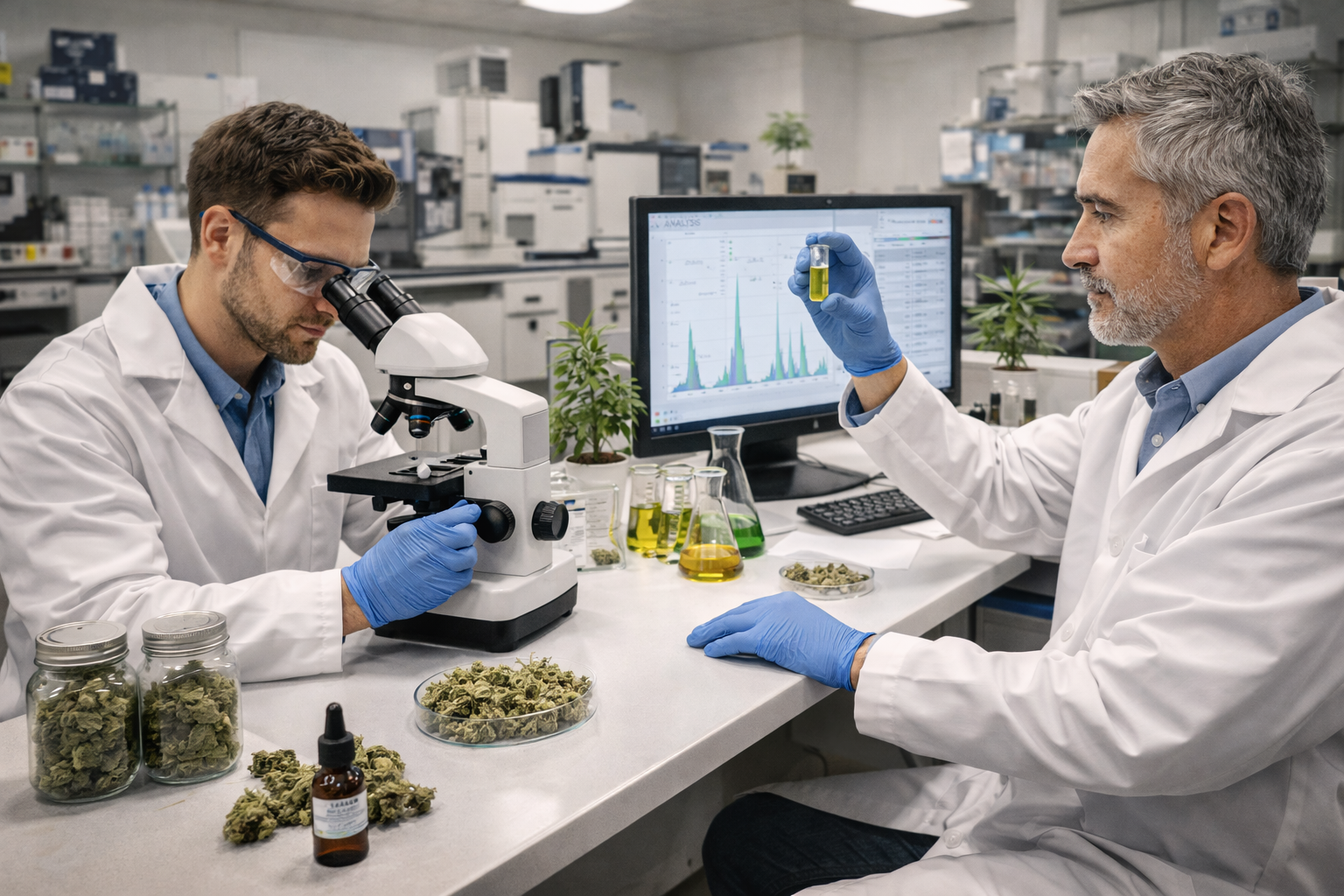 Cannabis testing laboratory equipment